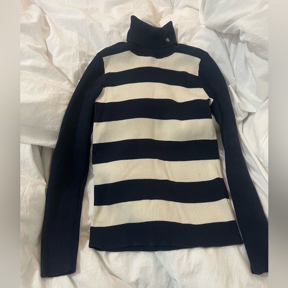 Ralph Lauren Black and White Cotton Sweater